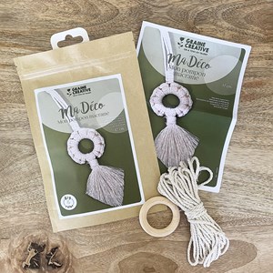 Kit macramé : mon pompon à suspendre