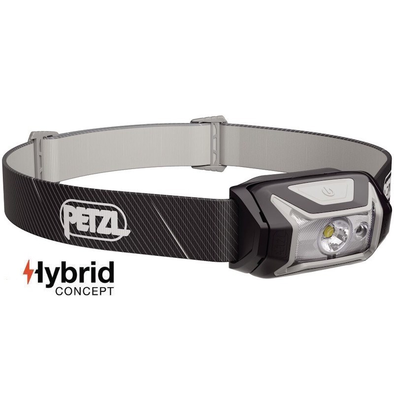 Lampe frontale petzl tikka hybrid noire et grise