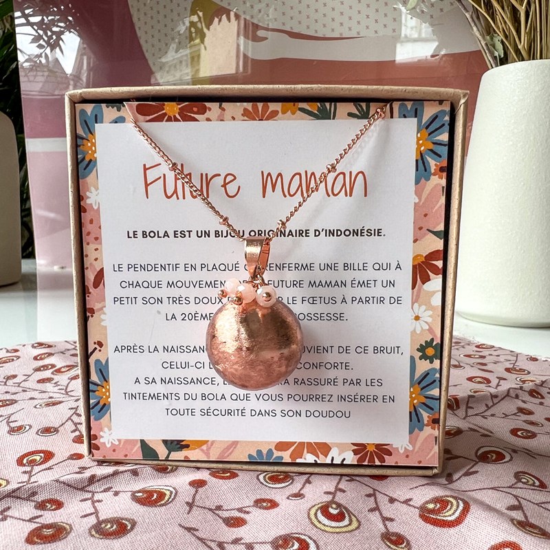 A Mes Copines - Bola de grossesse or rose swarovski