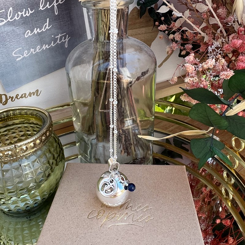 A Mes Copines - Bola de grossesse argent lapis-lazuli