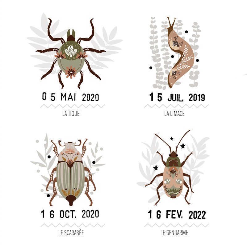 Affiche les petites bêtes du jardin (Les Petites Dates) - Image 1