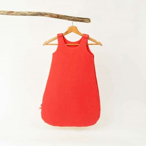 Gigoteuse hiver en coton bio fraise