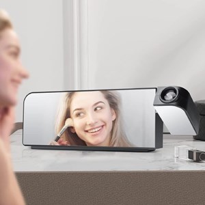 Réveil-projecteur miroir multicolore