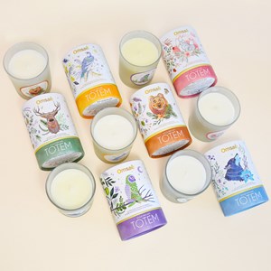 Bougie totem le faucon