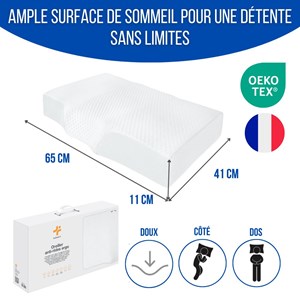 Oreiller ergonomique anti-rides ergo