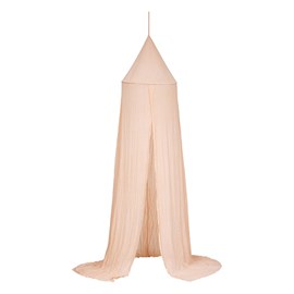 Ciel de lit double gaze de coton rose