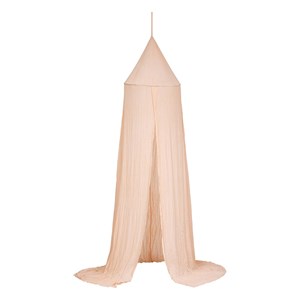 Ciel de lit double gaze de coton rose