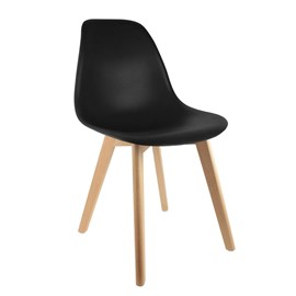 Chaise scandinave à coque noire