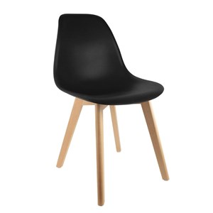 Chaise scandinave à coque noire
