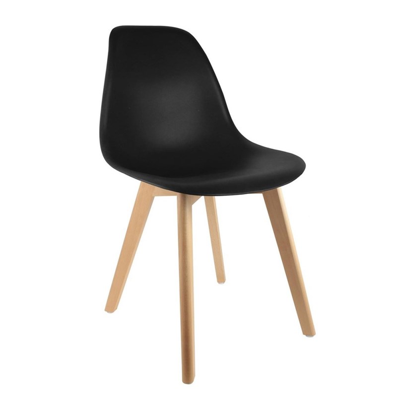Chaise scandinave à coque noire
