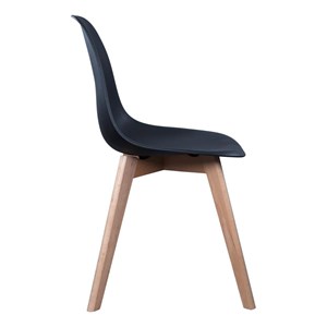 Chaise scandinave à coque noire