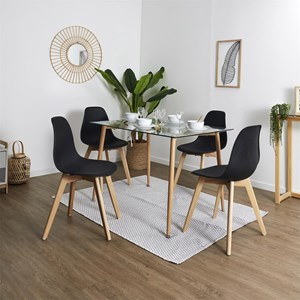 Chaise scandinave à coque noire