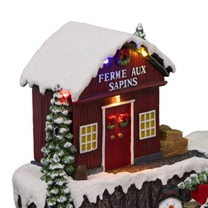 Village de noël tracteur 10 led