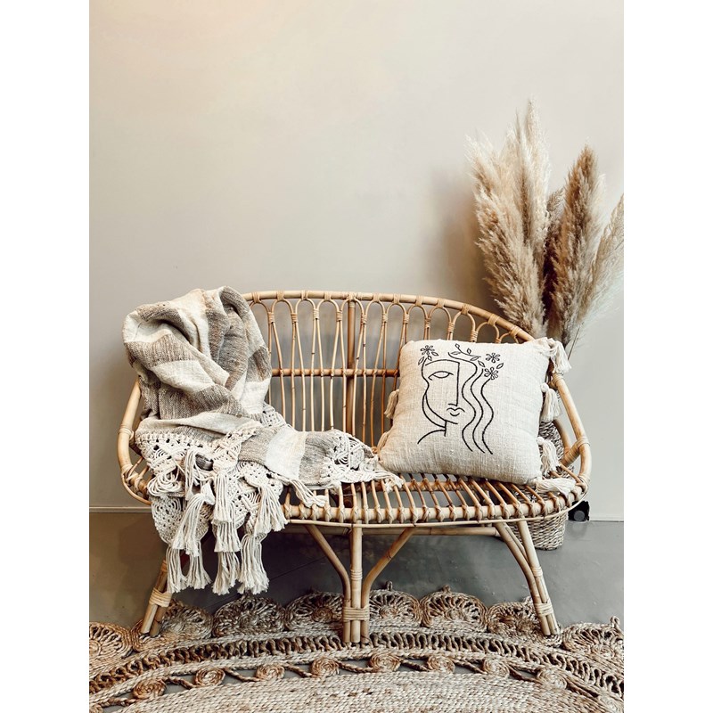 Terracotta - Banquette en rotin