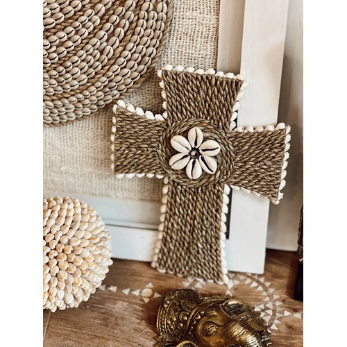 Terracotta - Suspension croix décorative