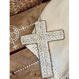 Suspension croix coquillage