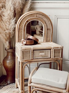 Coiffeuse en rotin luna