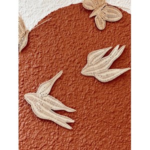 Set d'hirondelles en rotin