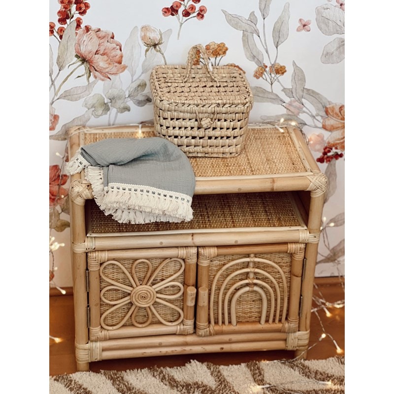 Terracotta - Mini cabinet en rotin sunshine