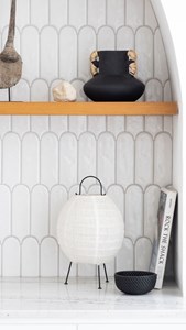 Lampe en lin wabi sabi