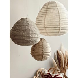 Suspension en lin wabi sabi blanche l
