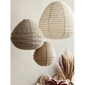 Suspension en lin wabi sabi beige s