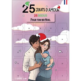 Calendrier de l'avent 1er noël 25 bisous