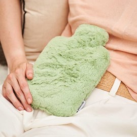 Bouillotte micro-ondes vert pastel