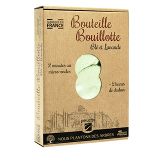Bouillotte micro-ondes vert pastel