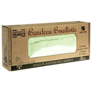 Bouillotte tour de cou vert pastel
