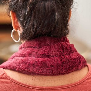 Bouillotte tour de cou prune