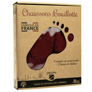 Chaussons chauffants prune