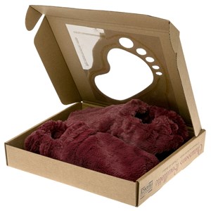 Chaussons chauffants prune