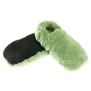 Chaussons chauffants vert pastel