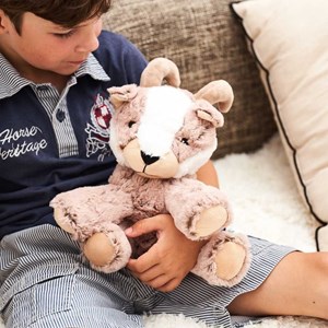 Peluche bouillotte chamois