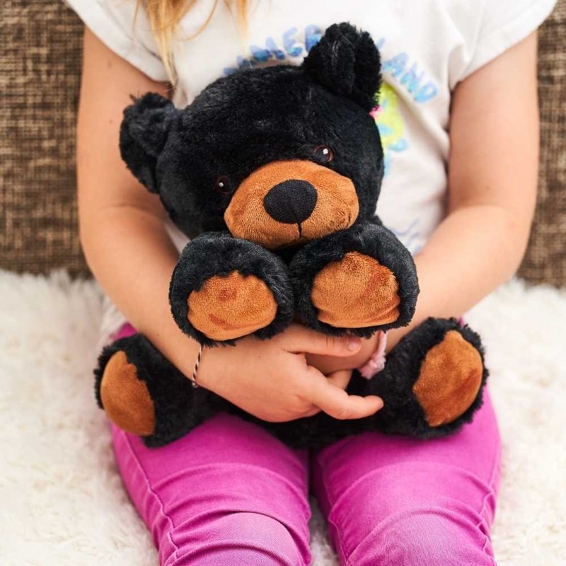 Peluche bouillotte ours noir