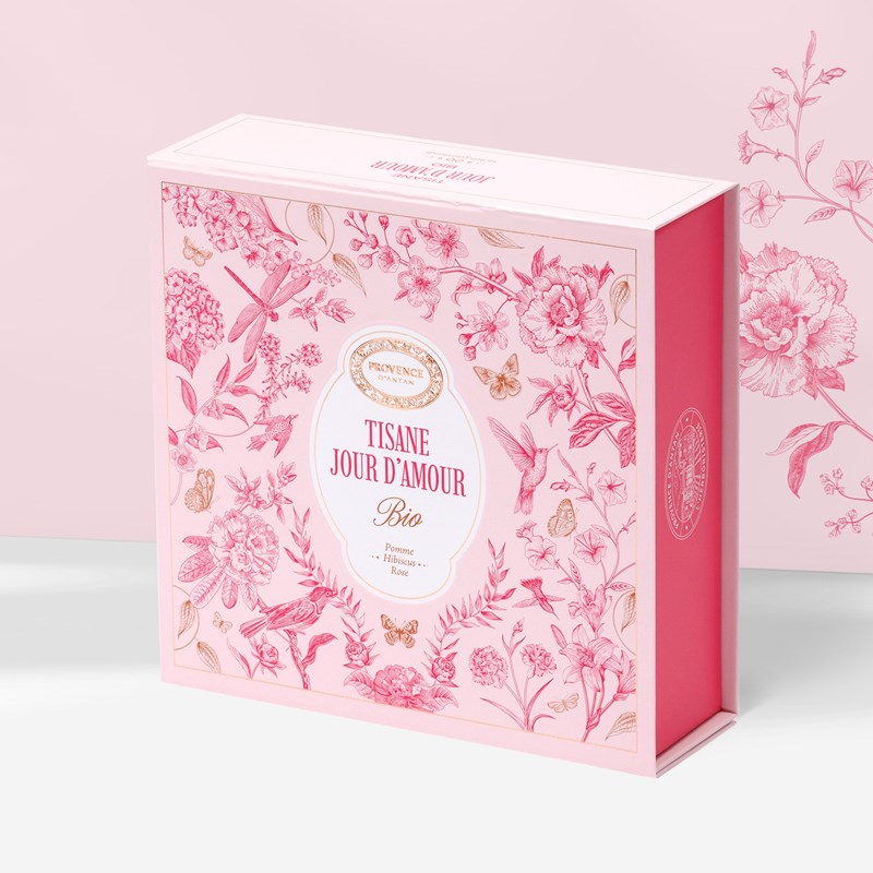 Tisane jour d'amour bio* - coffret carton magnétique