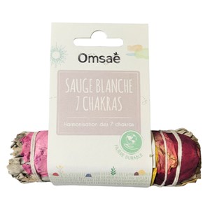 Bâton de sauge blanche 7 chakras 10 cm