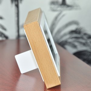 Station météo contour bois