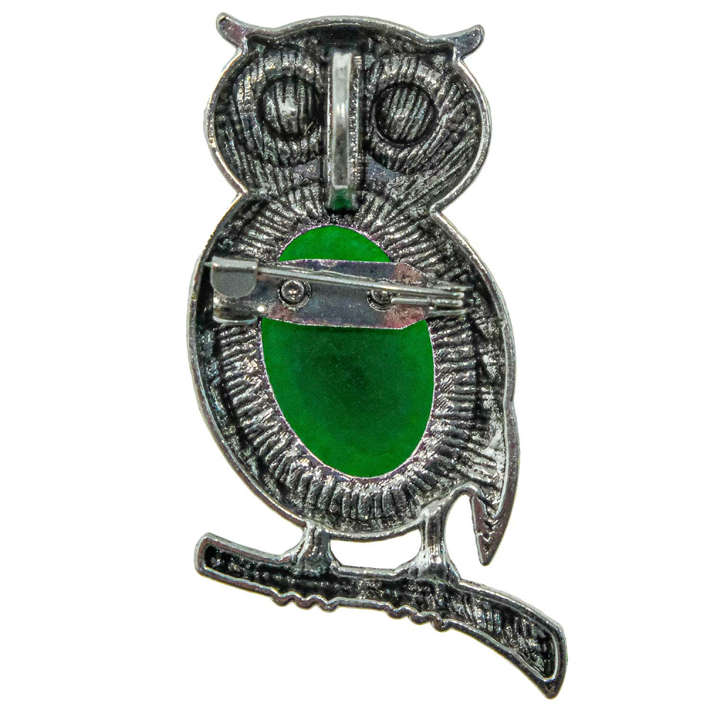 Broche Hibou Vintage Signée ORENA - Occasion En Très Bon état - Bijou Fantaisie Rétro