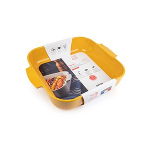 Appolia plat four céramique carré jaune