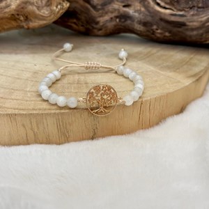 Bracelet arbre de vie en pierre de lune
