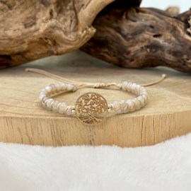 Bracelet vitalité tressé pierre de lune