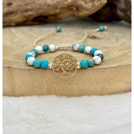 Bracelet arbre de vie en howlite