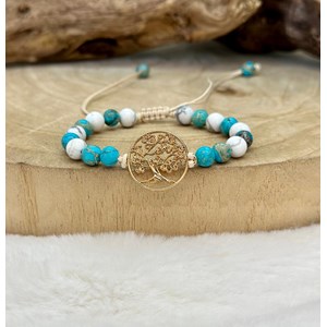 Bracelet arbre de vie en howlite