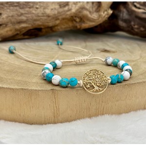 Bracelet arbre de vie en howlite