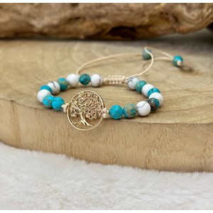 Bracelet arbre de vie en howlite
