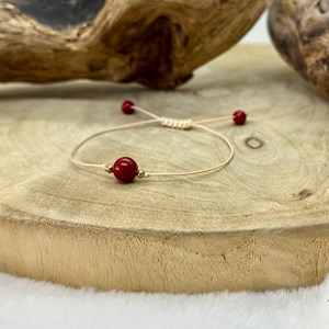 Bracelet chance en corail rouge