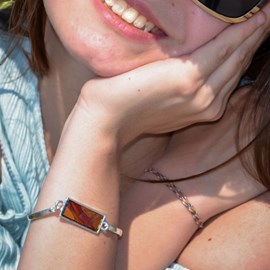 Bracelet chaine et jonc orline