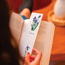 Calendrier à planter 2026 12 marque-pages fleurs de naissance